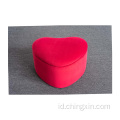 Penyimpanan Red Velvet Ottoman Furniture Ruang Tamu